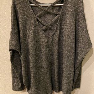 Promesa grey open back sweater
